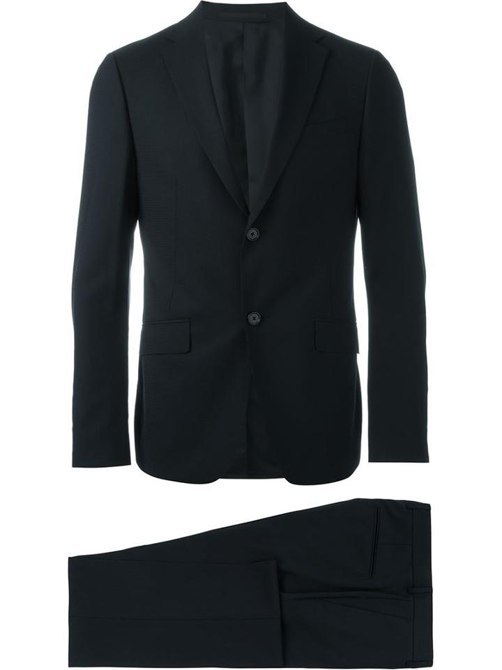 Z Zegna Two Piece Checked Texture Business Suit