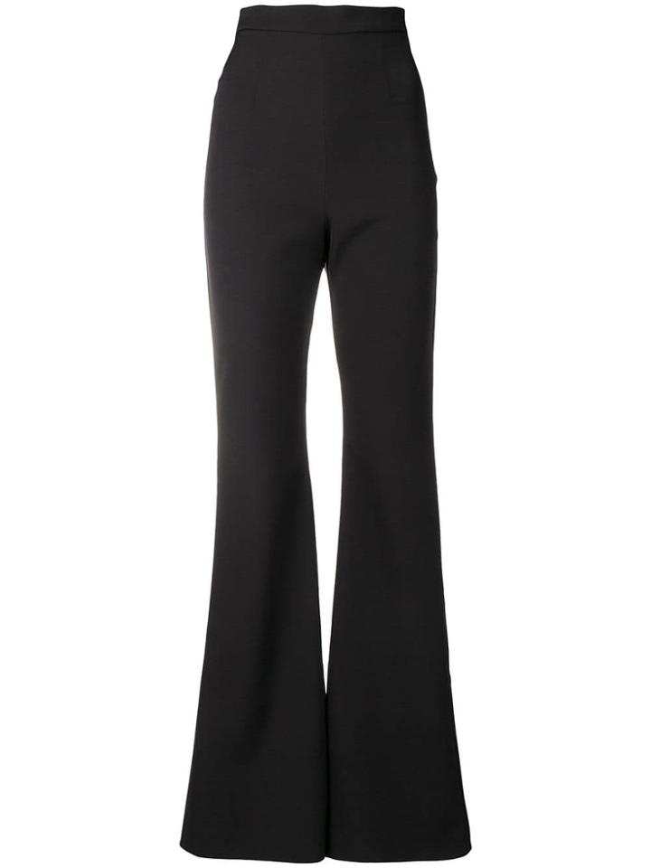 Loulou High-rise Flared Trousers - Black