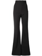 Loulou High-rise Flared Trousers - Black