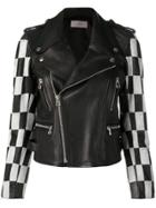 Faith Connexion Checkered Bike Zipped Jacket - Black