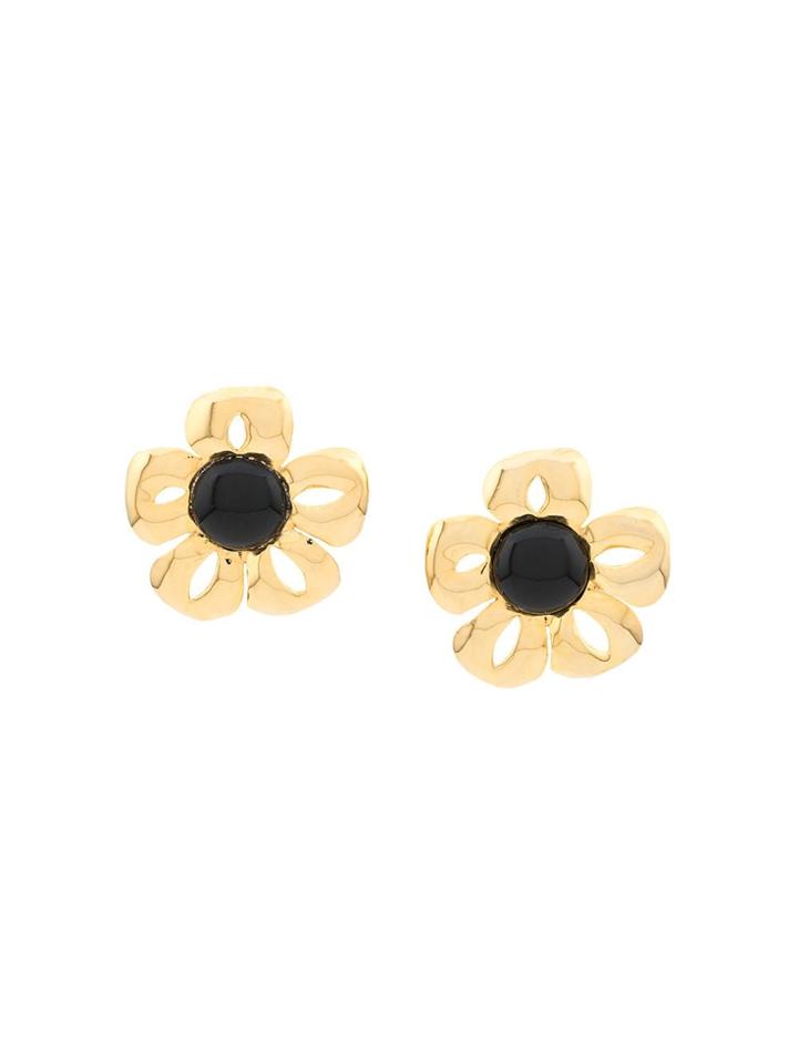 Valentino Pre-owned Oversized Daisy Earrings - Gold