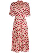Giambattista Valli Heart Embroidered Lace Cotton Blend Dress