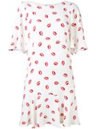 Essentiel Antwerp - Lip Print Dress - Women - Polyester/viscose - 38, White, Polyester/viscose