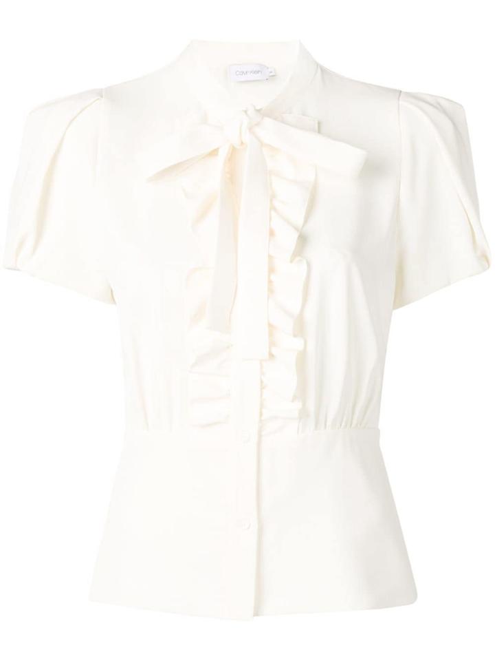 Calvin Klein Ruffle Blouse - White