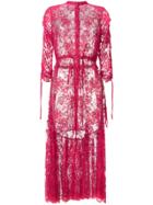 Alexander Mcqueen Sheer Lace Blouse - Pink & Purple