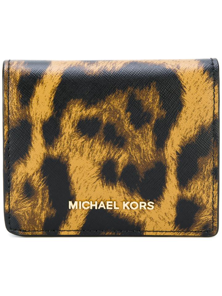 Michael Michael Kors Animal Print Cardholder - Nude & Neutrals