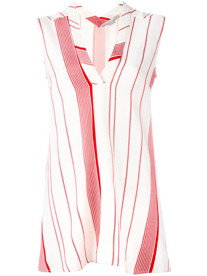 Stella Mccartney Striped V-neck Top - Red