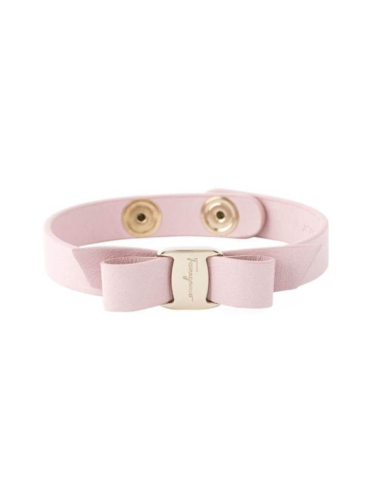 Salvatore Ferragamo 'vara' Bow Bracelet, Women's, Pink/purple