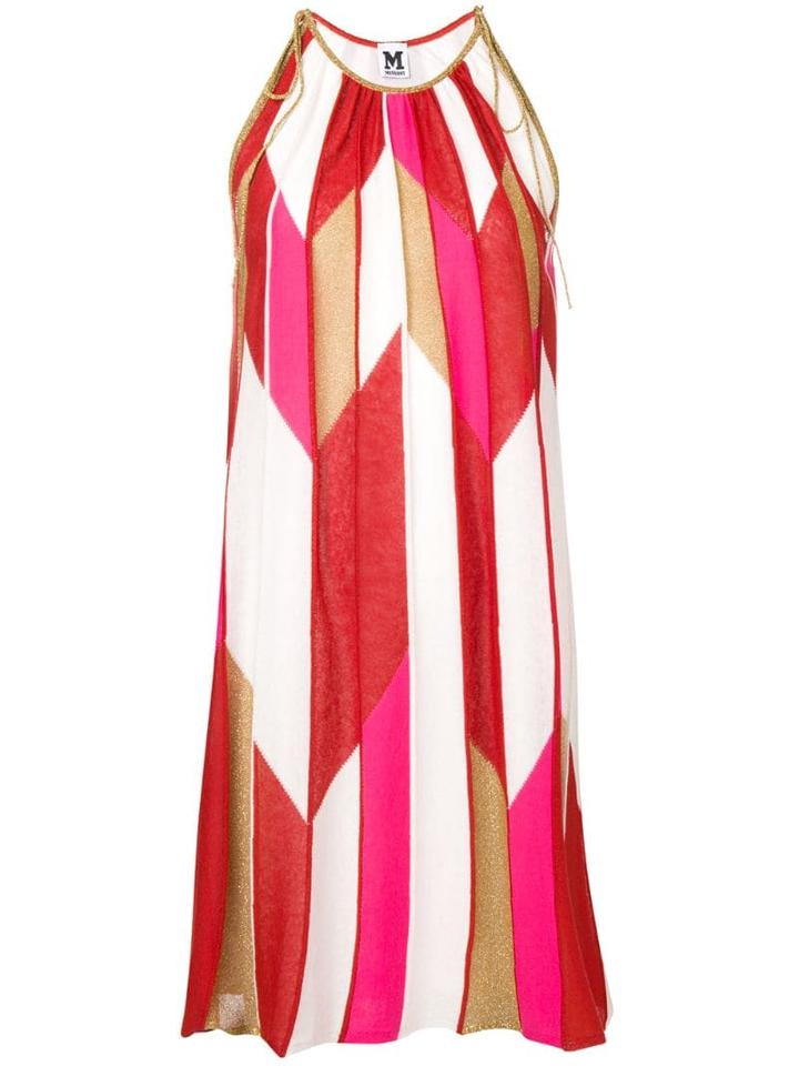 M Missoni Geometric Print Knit Dress - Red