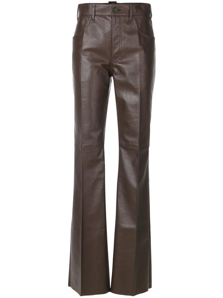 Prada Flared Trousers - Brown
