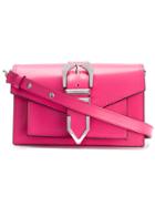 Versus Shoulder Bag With Buckle Detail - Pink & Purple