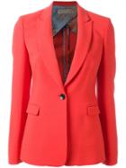 Emilio Pucci Classic Blazer, Women's, Size: 42, Red, Virgin Wool/spandex/elastane/viscose/acetate
