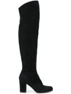 Antonio Barbato Chunky Heel Thigh High Boots - Black