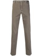 Pt01 Washed Effect Slim-fit Chinos - Grey
