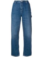 Carhartt Heritage Logo Patch Straight Jeans - Blue