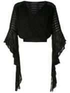 Cecilia Prado Wrap Style Knitted Blouse - Black