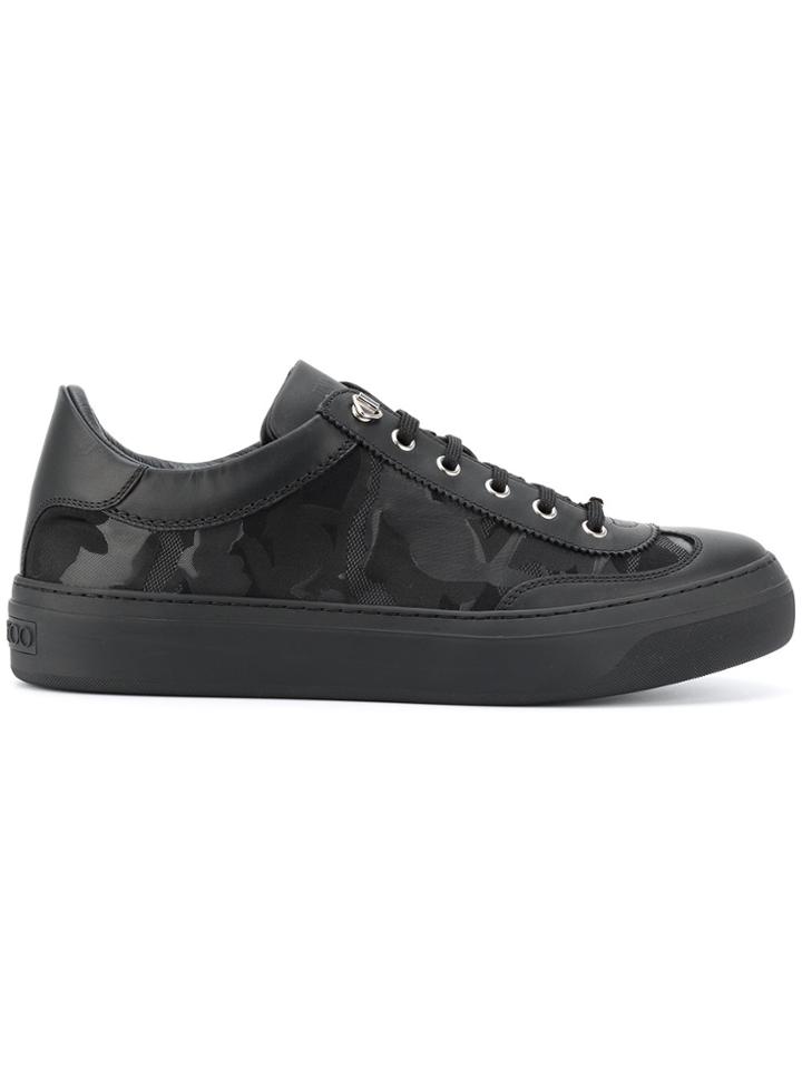 Jimmy Choo Ace Tonal Camouflage Sneakers - Black