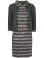 Chanel Pre-owned Tweed Layered Dress - Green