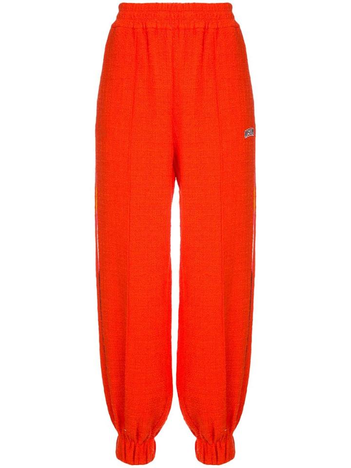 Msgm Bouclé Sweatpants - Red