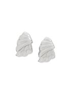 Susan Caplan Vintage 1970's Trifari Vintage Clip-on Earrings - Silver