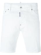 Dsquared2 Denim Shorts, Men's, Size: 46, White, Cotton/spandex/elastane