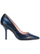 Anna F. Snakeskin Effect Pumps - Blue