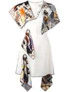 Christopher Kane Hanging Patch Dress, Women's, Size: 44, White, Acetate/silk/viscose