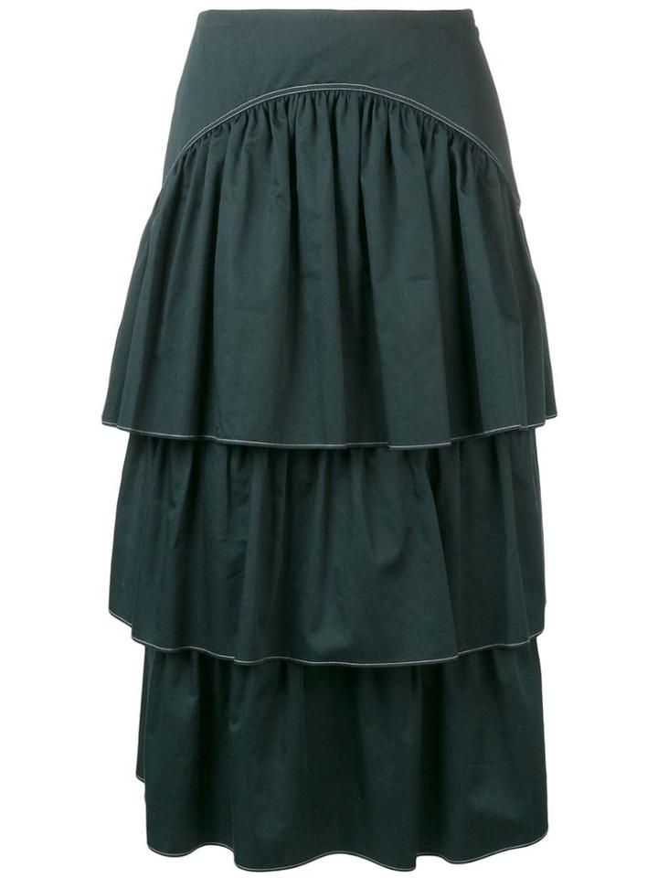 See By Chloé Layered Midi Skirt - Green
