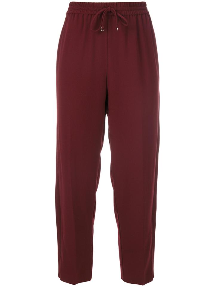 T By Alexander Wang Cropped Zipped Pants - Red