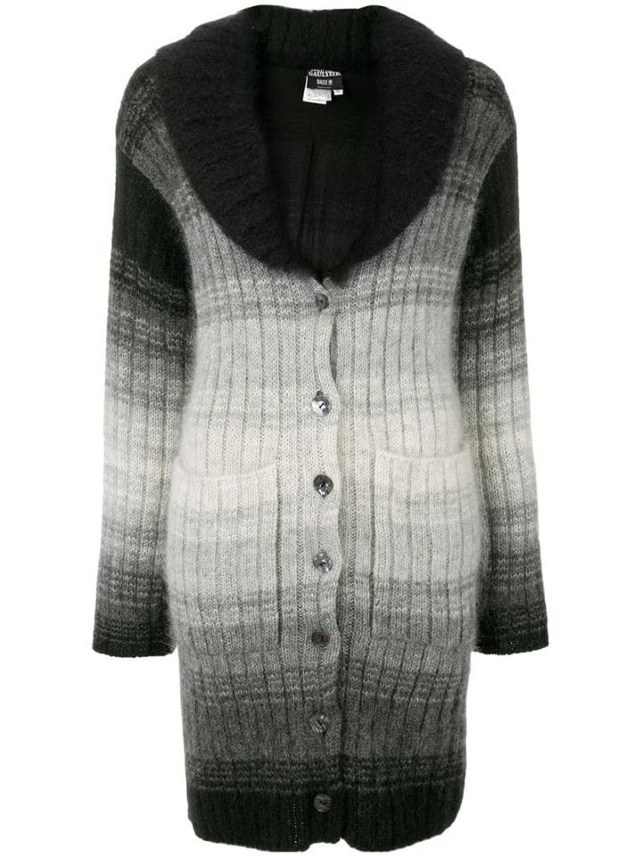 Jean Paul Gaultier Pre-owned Degradé Effect Cardi-coat - Black