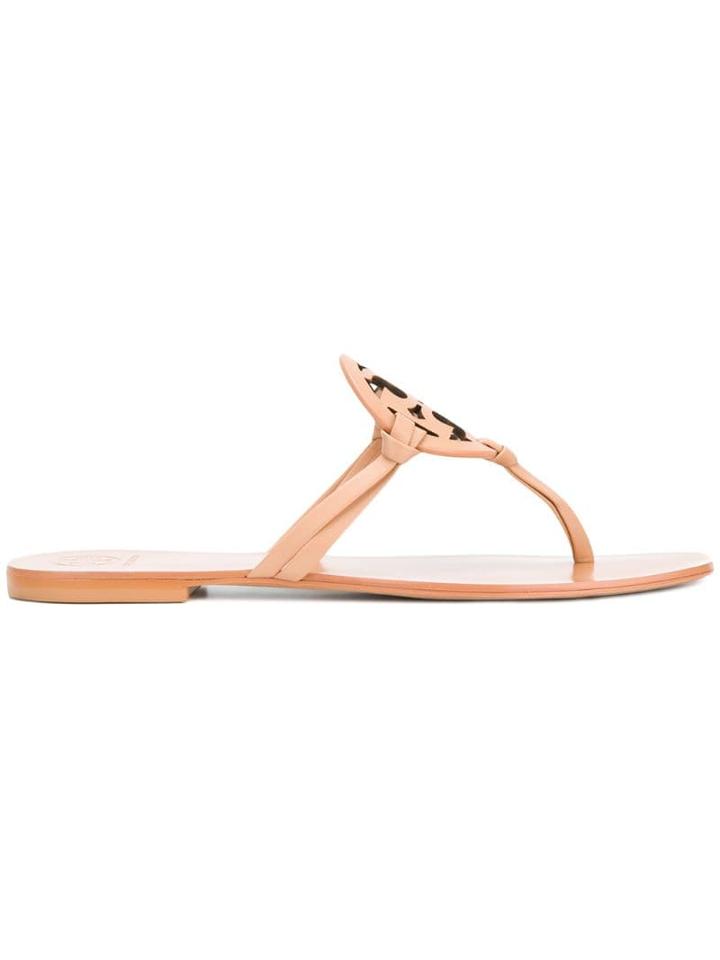 Tory Burch Cross Design Sandals - Neutrals