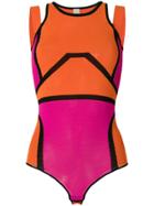 Pinko Color Block Bodysuit - Yellow & Orange