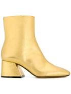 Maison Margiela Flare Heel Ankle Boots - Metallic