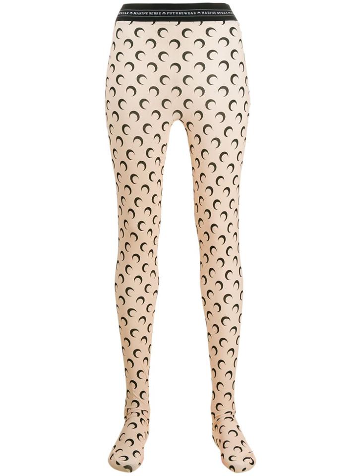 Marine Serre All Over Moon Leggings - Neutrals