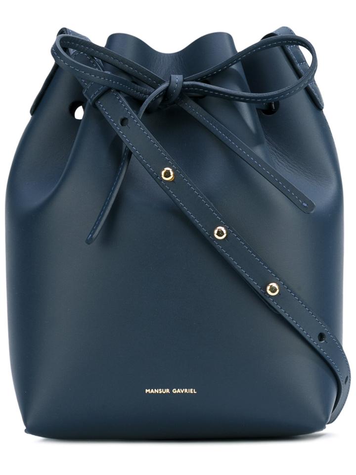 Mansur Gavriel Drawstring Tote - Blue