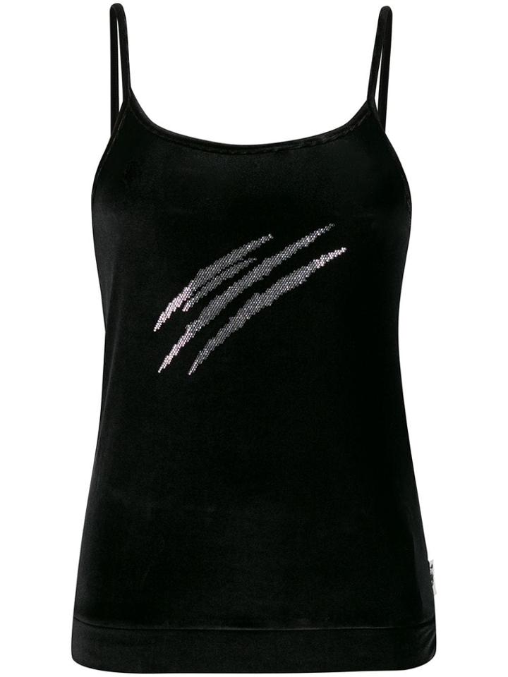 Plein Sport Embellished Detail Vest - Black