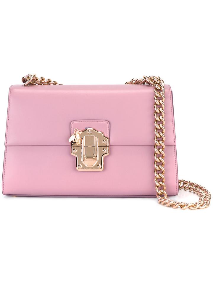 Dolce & Gabbana - Chain Strap Shoulder Bag - Women - Leather/metal (other) - One Size, Pink/purple, Leather/metal (other)