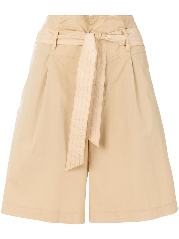 Barena Tie Waist Shorts - Brown
