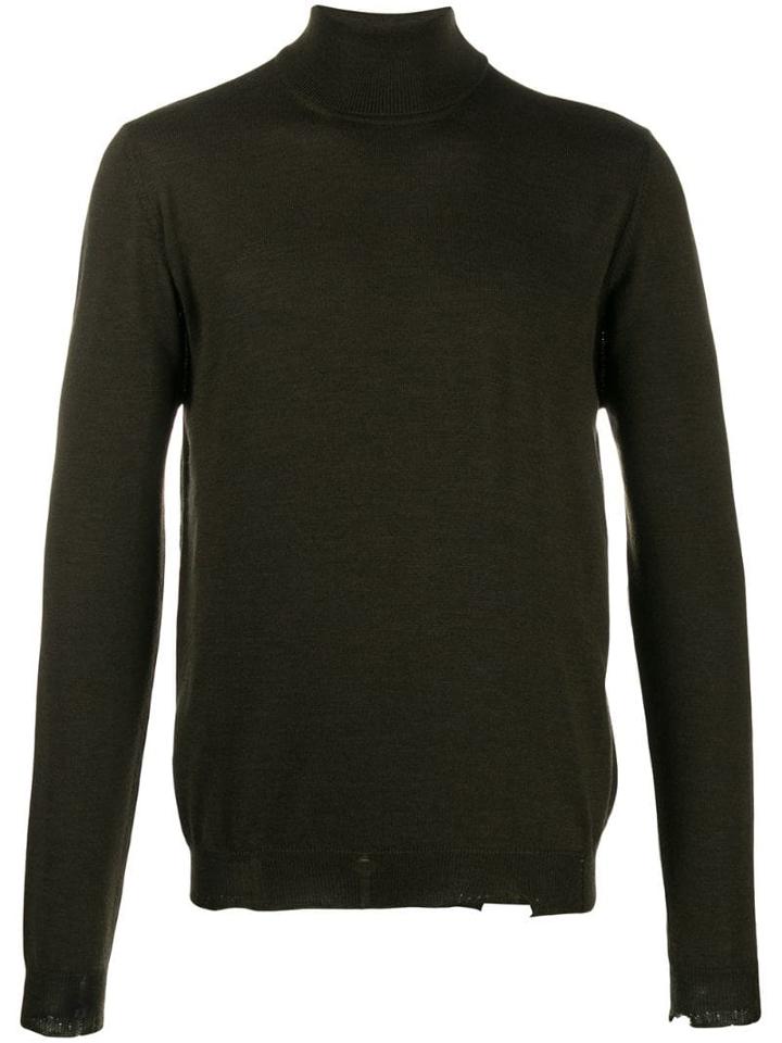 Golden Goose Distressed Detail Sweater - Green