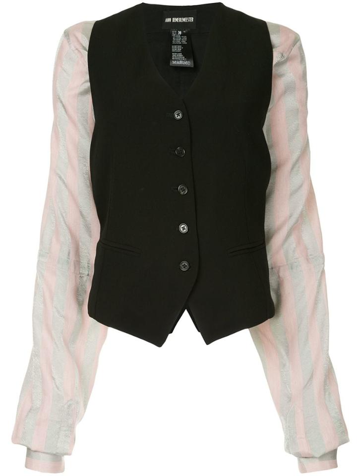 Ann Demeulemeester Padded Waistcoat Style Jacket - Black