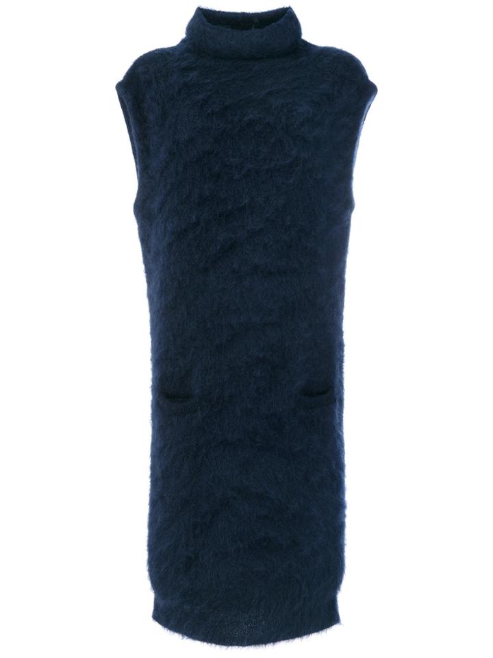 Maison Margiela Knitted Sleeveless Dress - Blue
