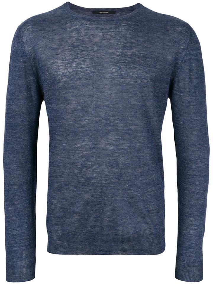 Tagliatore Crew Neck Jumper - Blue