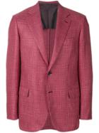Brioni Checked Blazer - Red