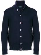 Zanone Button-down Sweater - Blue