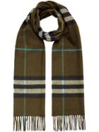 Burberry The Classic Check Cashmere Scarf - Green