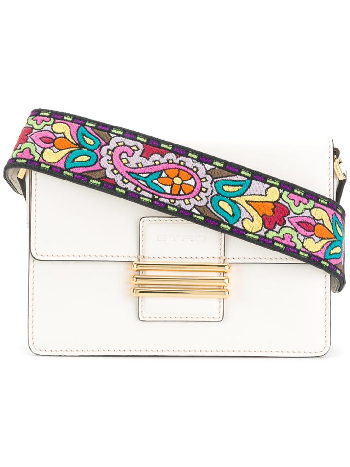 Etro Paisley Strap Shoulder Bag - White