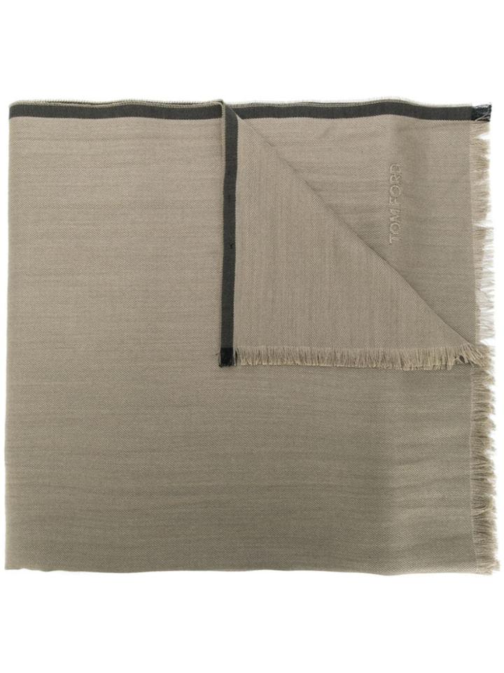 Tom Ford Fringed Scarf - Green