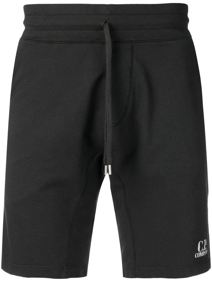 Cp Company Logo Track Shorts - Black