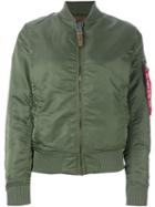Alpha Industries Padded Bomber Jacket, Women's, Size: Medium, Green, Nylon/polyester