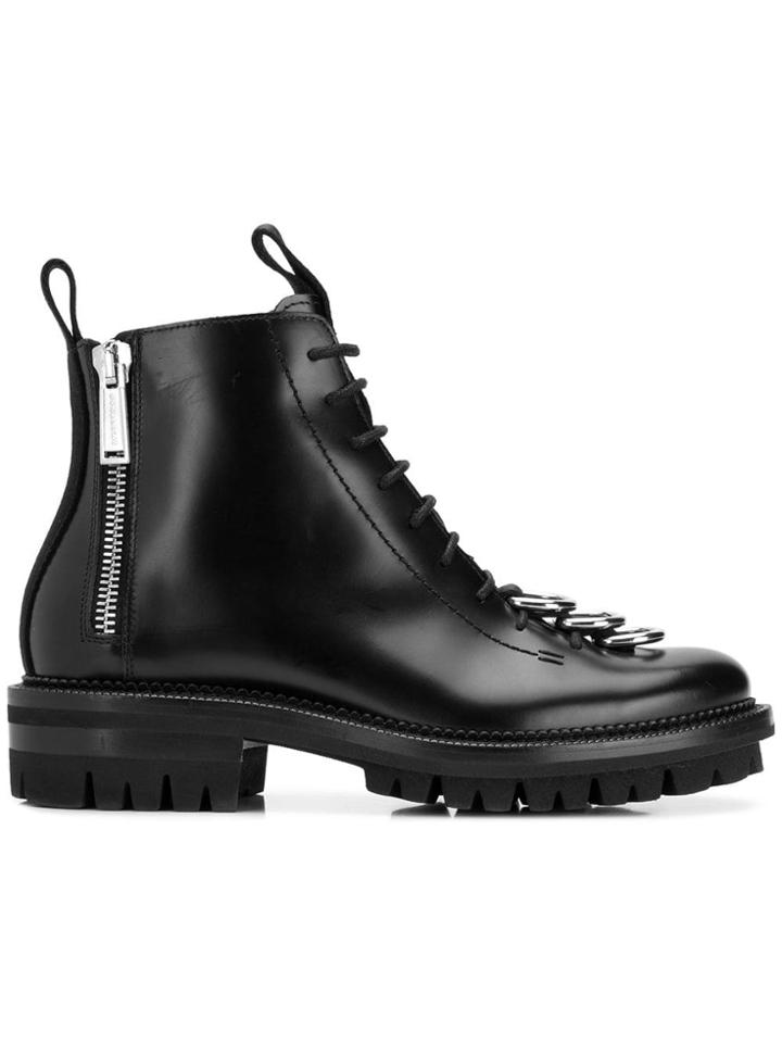 Dsquared2 Loop Toe Cargo Boots - Black